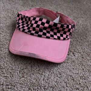 Pink Checkered Kids Visor🧢